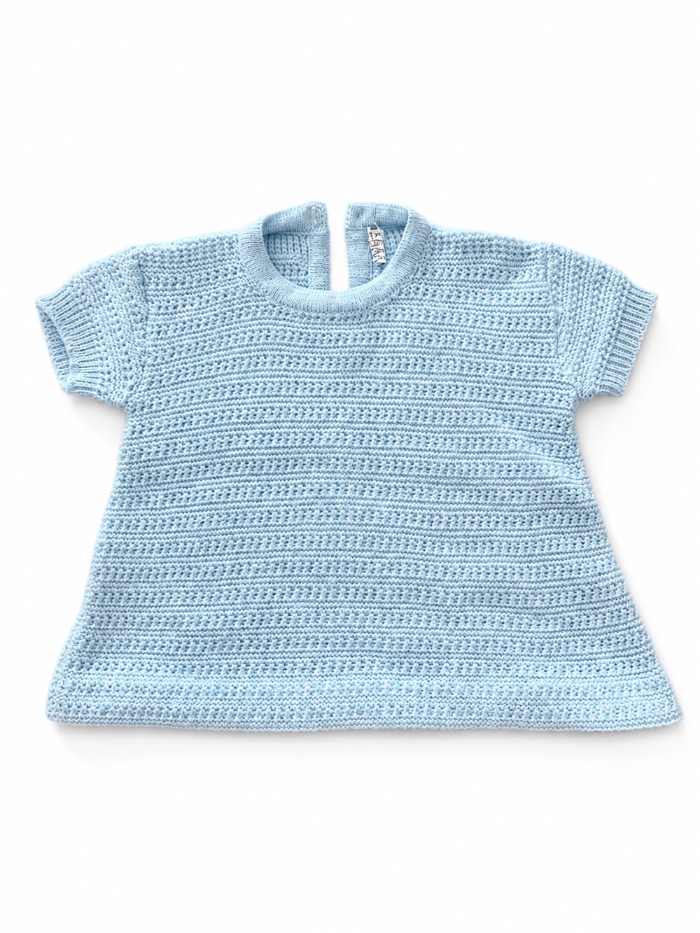 Vintage Baby Blue Hand Knit Sweater Top